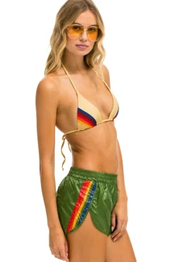 Shorts | Aviator Nation 5 STRIPE NYLON JOGGER SHORT - GARDEN GREEN GARDENGREEN