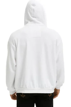 Hoodies | Hoodies | Aviator Nation 5 STRIPE RELAXED ZIP HOODIE - WHITE // GREY WHITE//GREY