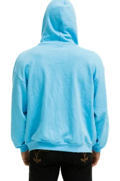Hoodies | Hoodies | Aviator Nation 5 STRIPE RELAXED ZIP HOODIE - SKY 2 SKY2