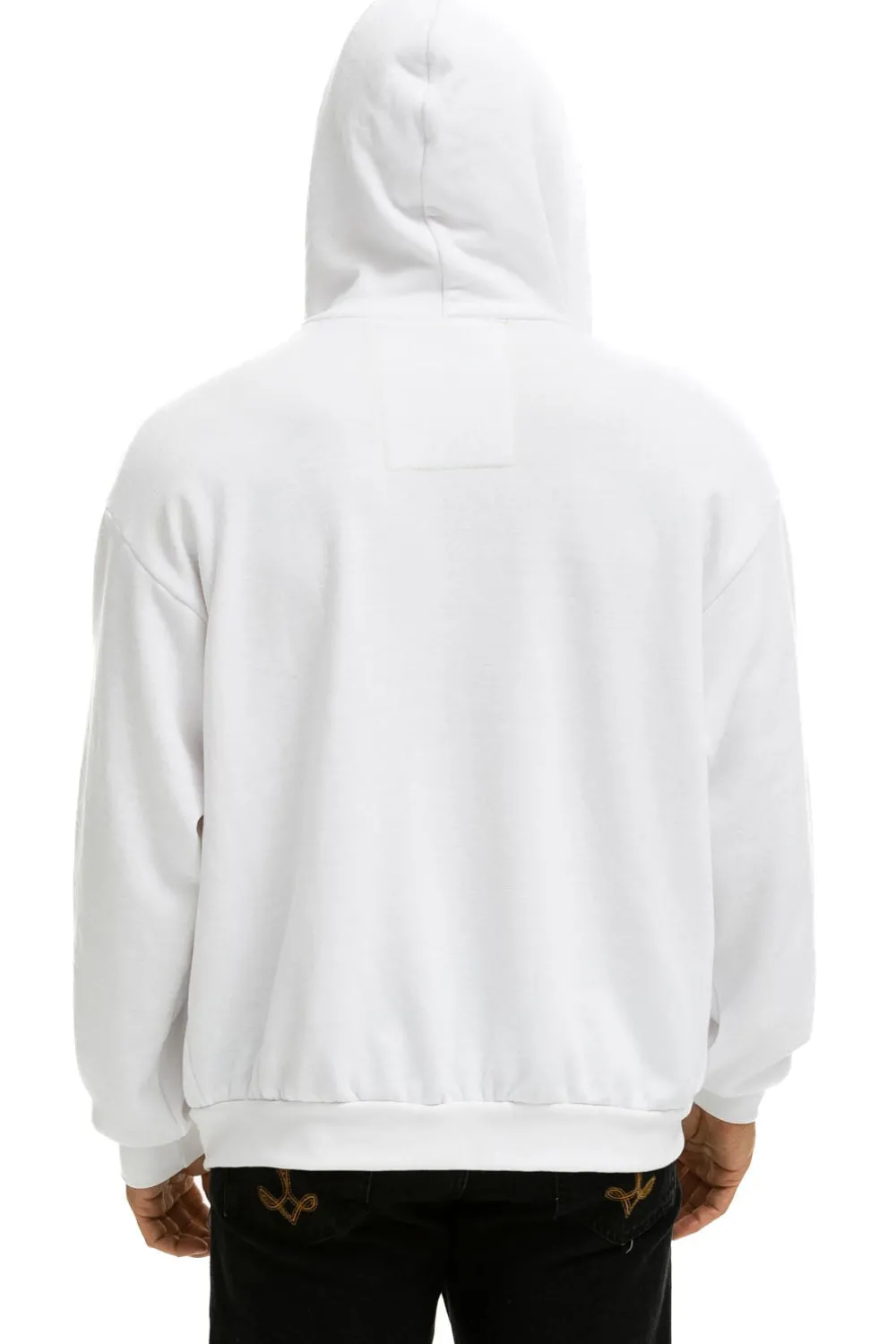 Hoodies | Hoodies | Aviator Nation 5 STRIPE RELAXED ZIP HOODIE - WHITE 2 WHITE2