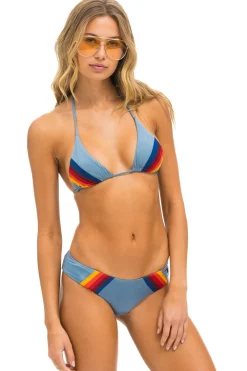 Swim Bottoms | Aviator Nation 5 STRIPE SCRUNCH BIKINI BOTTOMS - ISLANDA