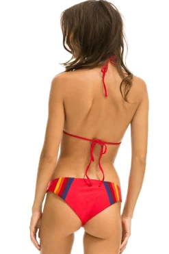 Swim Bottoms | Aviator Nation 5 STRIPE SPORTY BIKINI BOTTOMS - RED