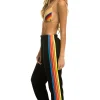 Sweatpants | Aviator Nation 5 STRIPE SWEATPANTS - BLACK // NEON RAINBOW STRIPES BLACK//NEONRAINBOWSTRIPES
