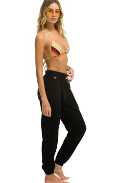 Sweatpants | Aviator Nation 5 STRIPE SWEATPANTS - BLACK // NEON RAINBOW STRIPES BLACK//NEONRAINBOWSTRIPES