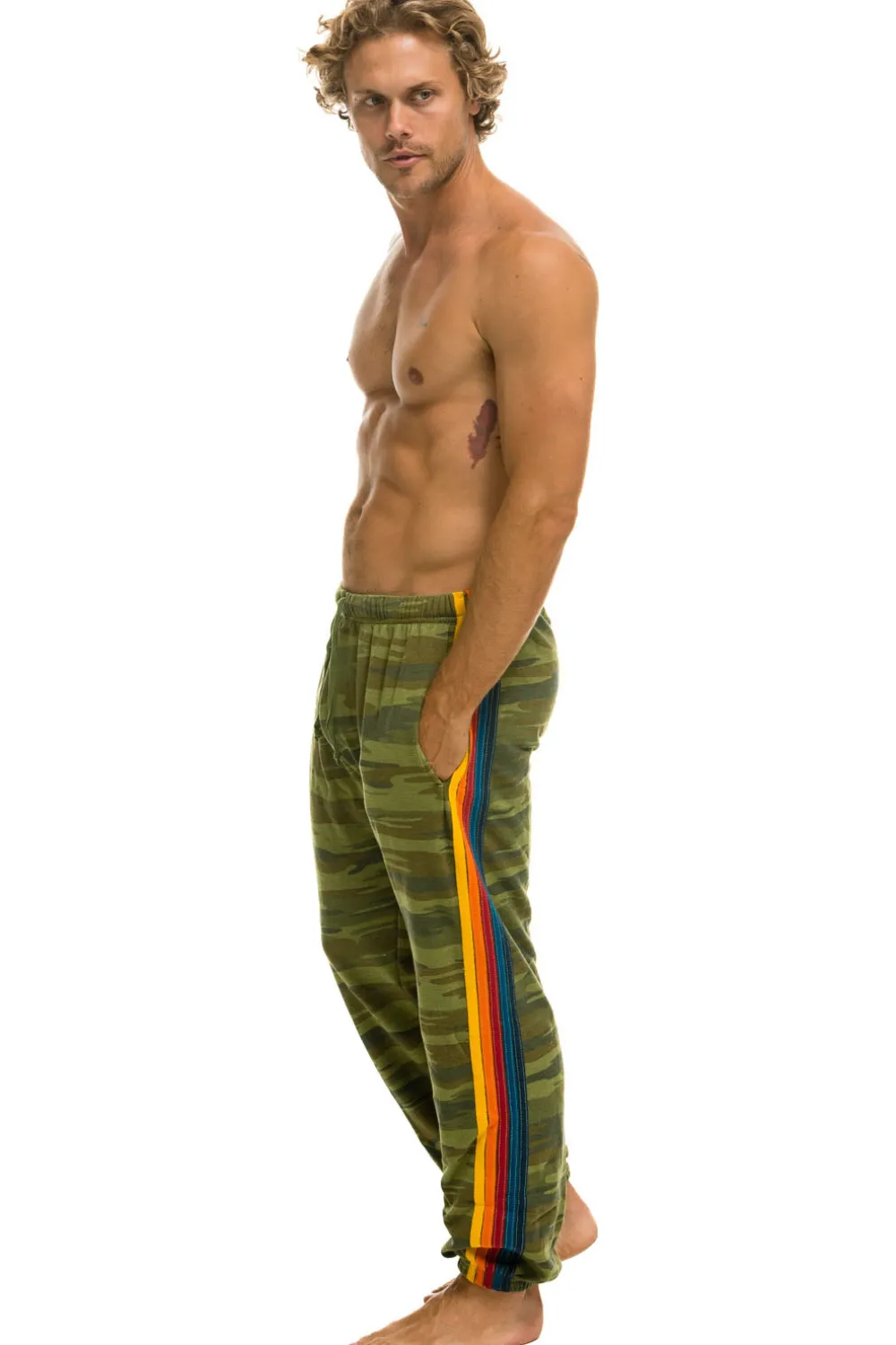 Sweatpants | Aviator Nation 5 STRIPE SWEATPANTS - CAMO
