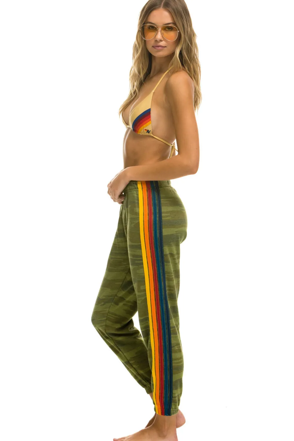 Sweatpants | Aviator Nation 5 STRIPE SWEATPANTS - CAMO
