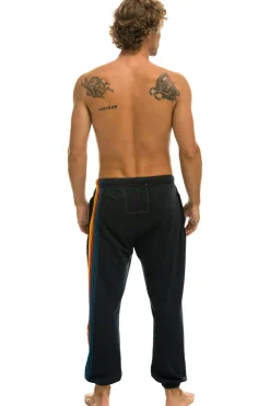 Sweatpants | Aviator Nation 5 STRIPE SWEATPANTS - CHARCOAL