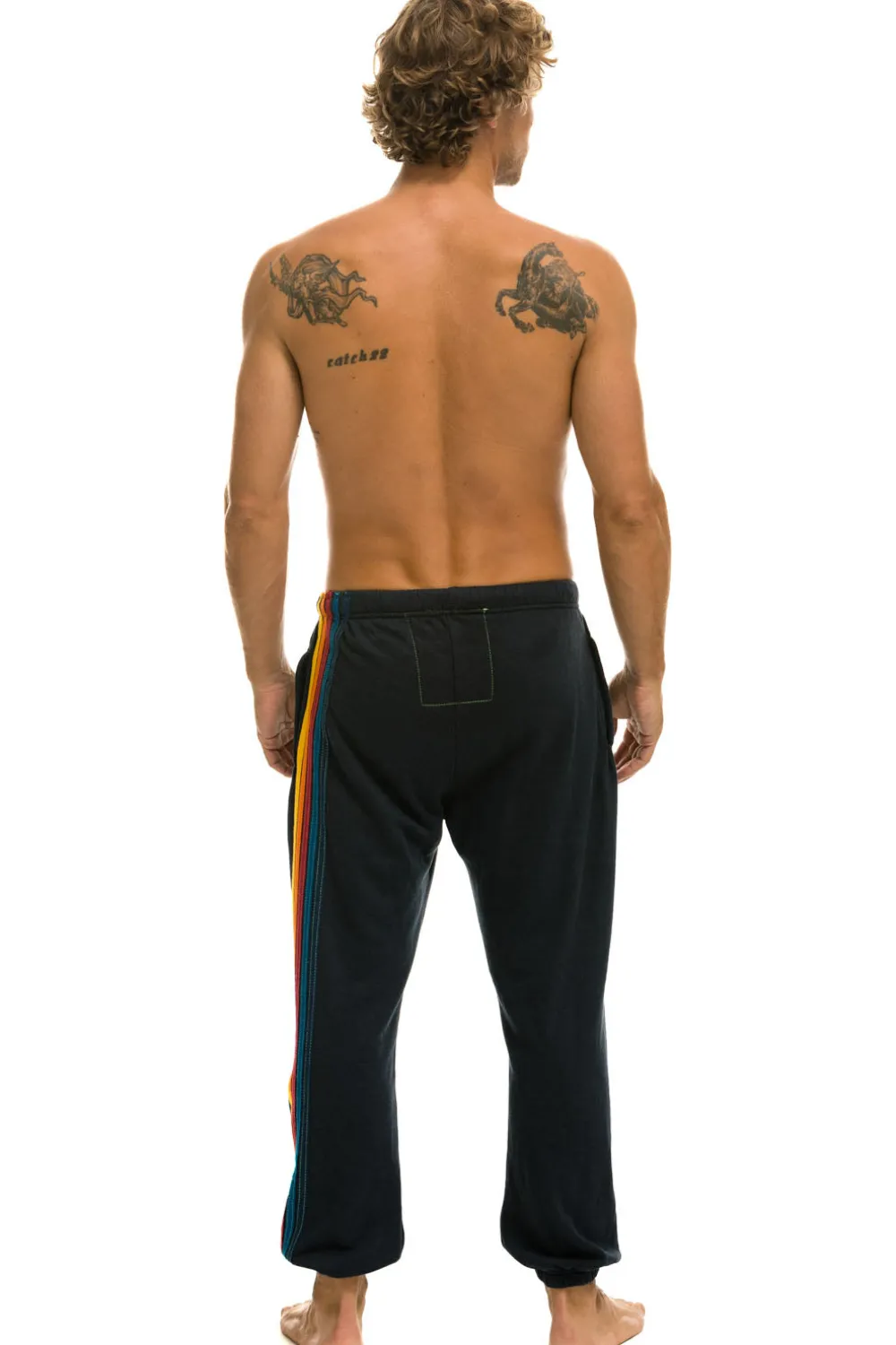 Sweatpants | Aviator Nation 5 STRIPE SWEATPANTS - CHARCOAL