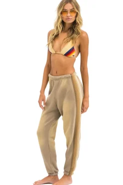 Sweatpants | Aviator Nation 5 STRIPE SWEATPANTS - FADED TAN FADEDTAN
