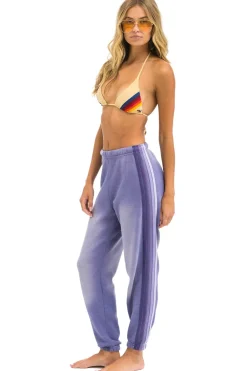 Sweatpants | Aviator Nation 5 STRIPE SWEATPANTS - FADED GRAPE FADEDGRAPE