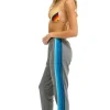Sweatpants | Aviator Nation 5 STRIPE SWEATPANTS - HEATHER GREY // BLUE HEATHERGREY//BLUE