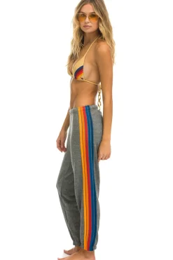 Sweatpants | Aviator Nation 5 STRIPE SWEATPANTS - HEATHER GREY 2 HEATHERGREY2