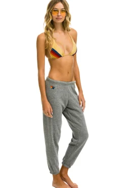 Sweatpants | Aviator Nation 5 STRIPE SWEATPANTS - HEATHER GREY HEATHERGREY