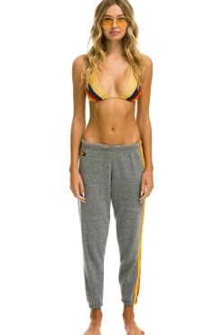 Sweatpants | Aviator Nation 5 STRIPE SWEATPANTS - HEATHER GREY HEATHERGREY