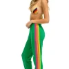 Sweatpants | Aviator Nation 5 STRIPE SWEATPANTS - KELLY GREEN // NEON PINK YELLOW KELLYGREEN//NEONPINKYELLOW