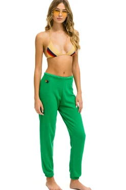 Sweatpants | Aviator Nation 5 STRIPE SWEATPANTS - KELLY GREEN // NEON PINK YELLOW KELLYGREEN//NEONPINKYELLOW