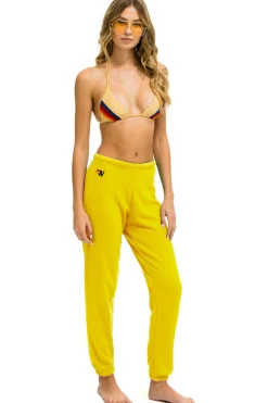 Sweatpants | Aviator Nation 5 STRIPE SWEATPANTS - LEMON // YELLOW // PURPLE LEMON//YELLOW//PURPLE