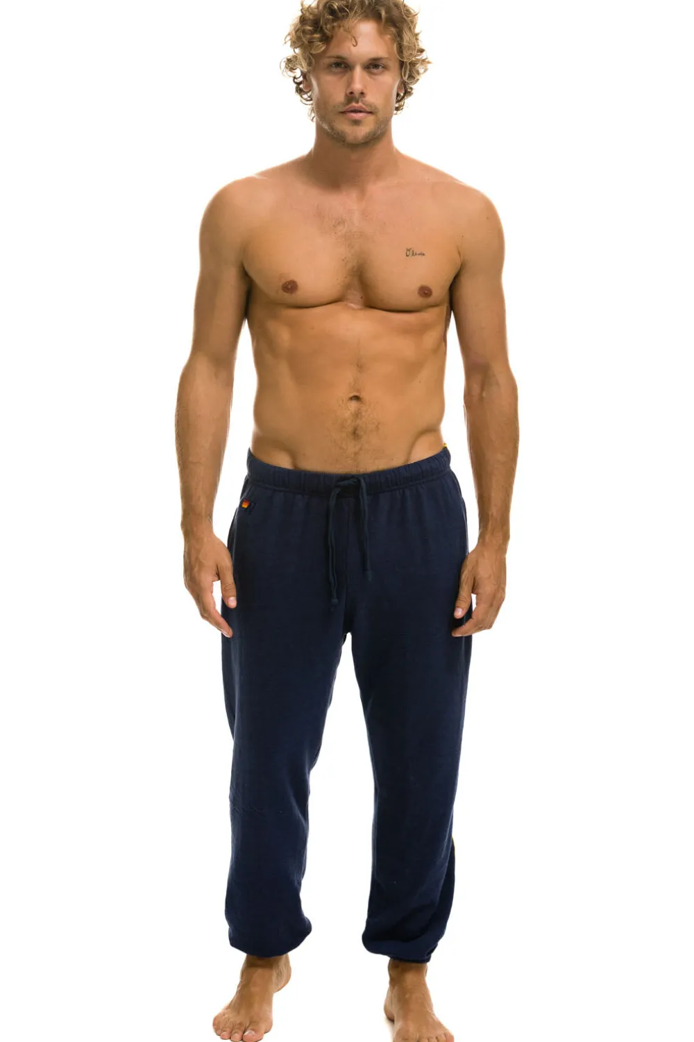 Sweatpants | Aviator Nation 5 STRIPE SWEATPANTS - NAVY