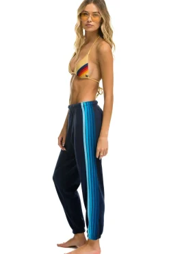 Sweatpants | Aviator Nation 5 STRIPE SWEATPANTS - NAVY // BLUE NAVY//BLUE