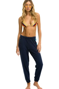 Sweatpants | Aviator Nation 5 STRIPE SWEATPANTS - NAVY // BLUE NAVY//BLUE