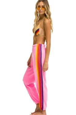 Sweatpants | Aviator Nation 5 STRIPE SWEATPANTS - NEON PINK // YELLOW // PURPLE NEONPINK//YELLOW//PURPLE