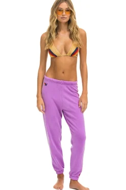 Sweatpants | Aviator Nation 5 STRIPE SWEATPANTS - NEON PURPLE // PINK PURPLE NEONPURPLE//PINKPURPLE