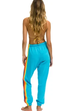 Sweatpants | Aviator Nation 5 STRIPE SWEATPANTS - NEON BLUE // NEON RAINBOW NEONBLUE//NEONRAINBOW