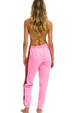 Sweatpants | Aviator Nation 5 STRIPE SWEATPANTS - NEON PINK // YELLOW // PURPLE NEONPINK//YELLOW//PURPLE