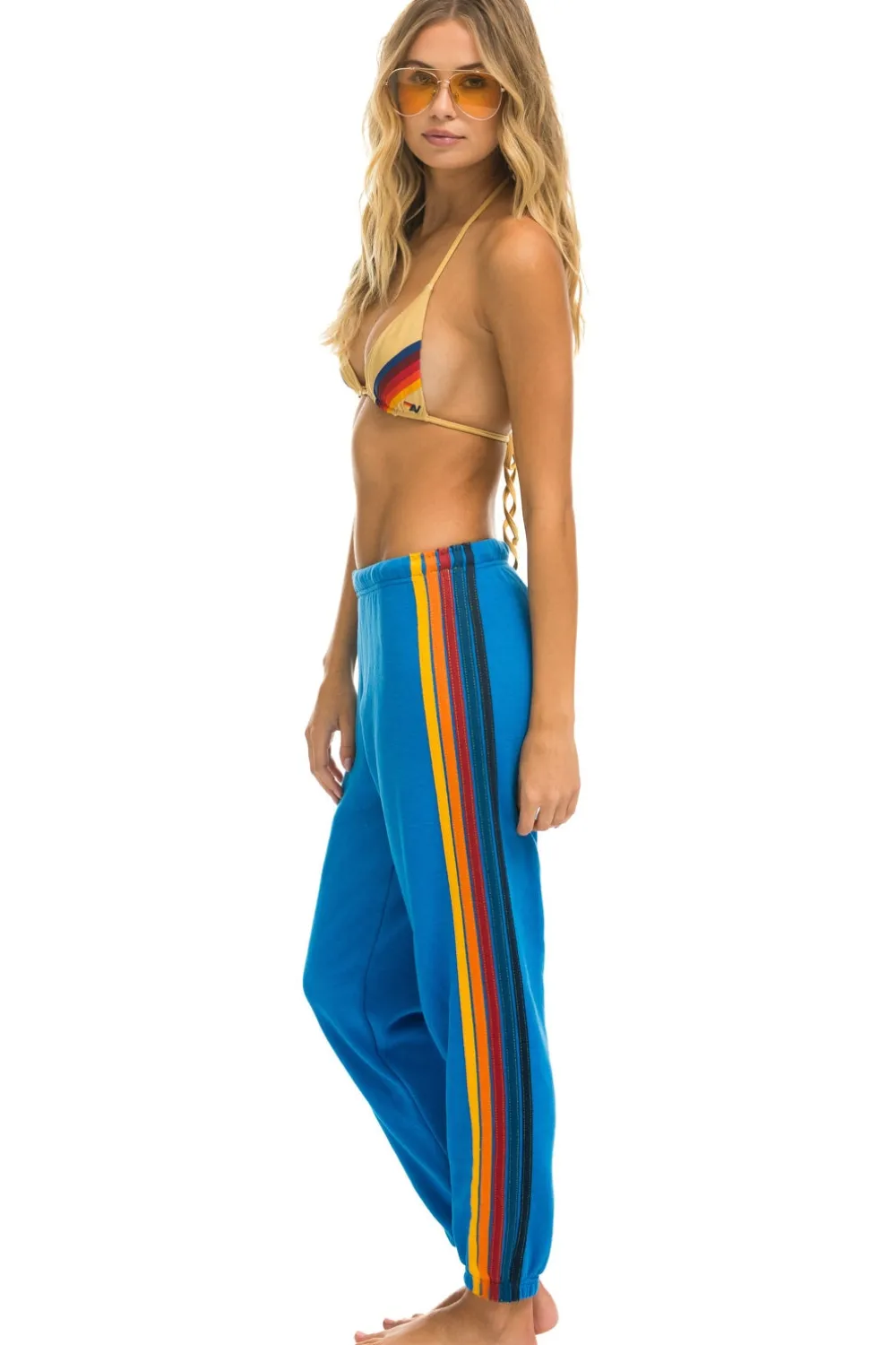 Sweatpants | Aviator Nation 5 STRIPE SWEATPANTS - OCEAN