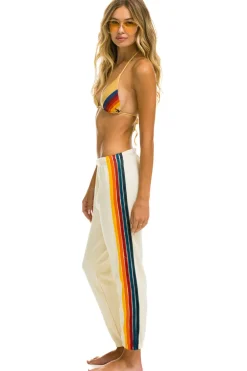 Sweatpants | Aviator Nation 5 STRIPE SWEATPANTS - VINTAGE WHITE VINTAGEWHITE