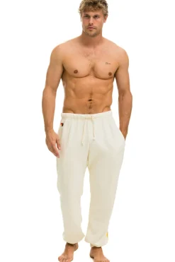 Sweatpants | Aviator Nation 5 STRIPE SWEATPANTS - VINTAGE WHITE VINTAGEWHITE