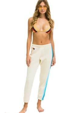 Sweatpants | Aviator Nation 5 STRIPE SWEATPANTS - VINTAGE WHITE // BLUE VINTAGEWHITE//BLUE