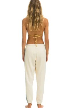 Sweatpants | Aviator Nation 5 STRIPE SWEATPANTS - VINTAGE WHITE // USA VINTAGEWHITE//USA