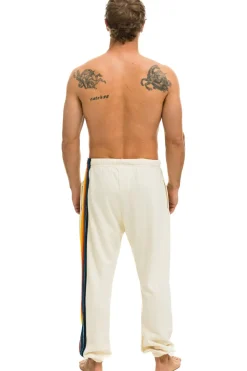 Sweatpants | Aviator Nation 5 STRIPE SWEATPANTS - VINTAGE WHITE VINTAGEWHITE