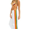 Sweatpants | Aviator Nation 6 STRIPE SWEATPANTS - WHITE // SERAPE WHITE//SERAPE