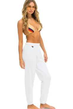 Sweatpants | Aviator Nation 6 STRIPE SWEATPANTS - WHITE // SERAPE WHITE//SERAPE