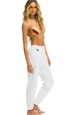 Sweatpants | Aviator Nation 5 STRIPE SWEATPANTS - WHITE 2 WHITE2