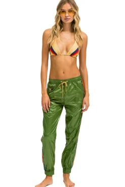 Sweatpants | Aviator Nation 5 STRIPE WIND PANT - GARDEN GREEN GARDENGREEN