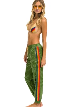 Sweatpants | Aviator Nation 5 STRIPE WIND PANT - GARDEN GREEN GARDENGREEN