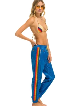 Sweatpants | Aviator Nation 5 STRIPE WIND PANT - SNORKEL BLUE GLOSSY SNORKELBLUEGLOSSY