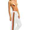 Sweatpants | Aviator Nation 5 STRIPE WIND PANT - VINTAGE WHITE GLOSSY VINTAGEWHITEGLOSSY