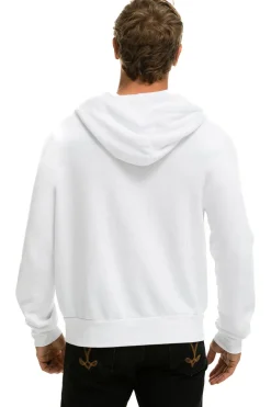 Hoodies | Hoodies | Aviator Nation 5 STRIPE ZIP HOODIE  W/ ZIP POCKETS - WHITE