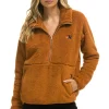 Teddy Jackets | Teddy Jackets | Aviator Nation TEDDY UNISEX HALF ZIP JACKET - WHISKEY