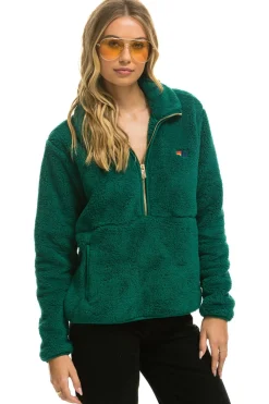 Teddy Jackets | Teddy Jackets | Aviator Nation TEDDY UNISEX HALF ZIP JACKET - AMAZON