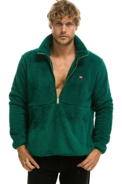 Teddy Jackets | Teddy Jackets | Aviator Nation TEDDY UNISEX HALF ZIP JACKET - AMAZON