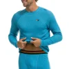 Base Layers | Aviator Nation THERMAL BASE LAYER TOP - OCEAN