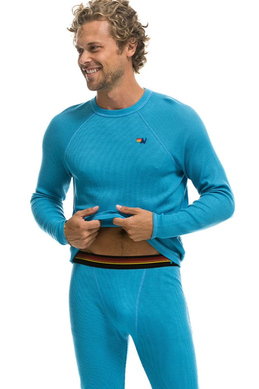 Base Layers | Aviator Nation THERMAL BASE LAYER TOP - OCEAN