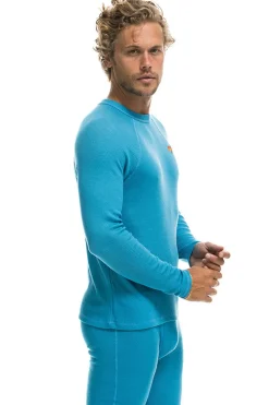 Base Layers | Aviator Nation THERMAL BASE LAYER TOP - OCEAN