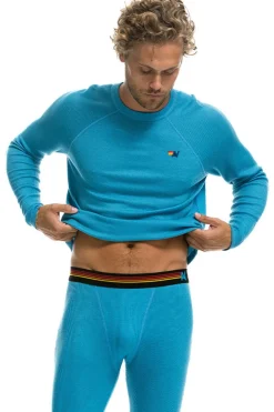 Base Layers | Aviator Nation THERMAL BASE LAYER TOP - OCEAN