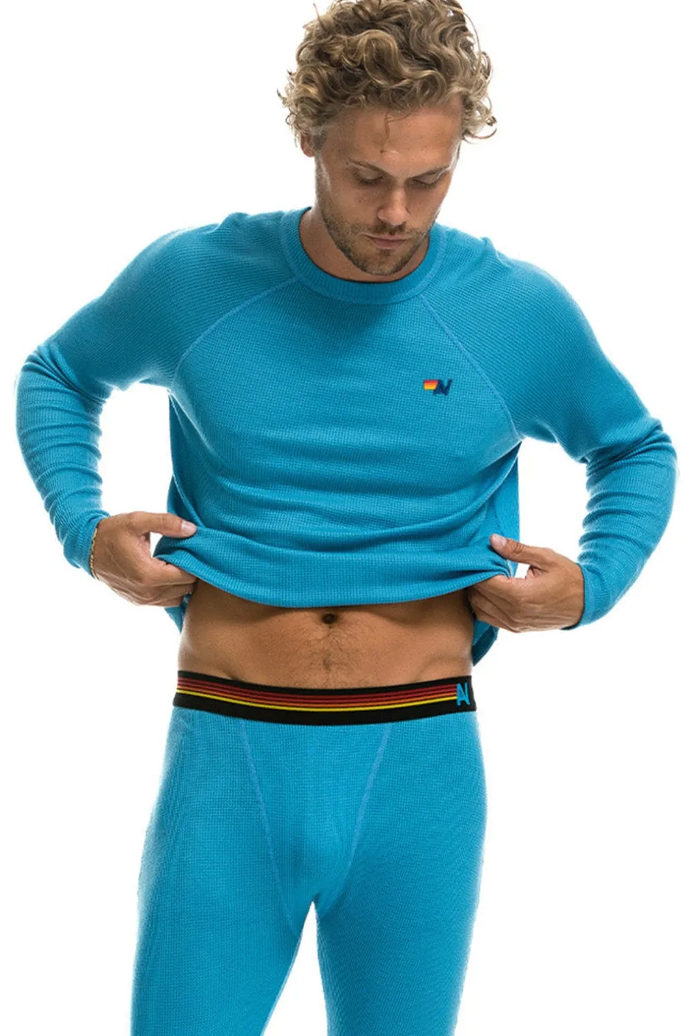 Base Layers | Aviator Nation THERMAL BASE LAYER TOP - OCEAN
